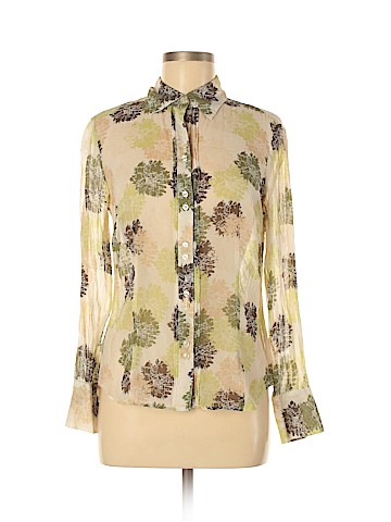 Ann Taylor Factory Long Sleeve Silk Top (view 1)