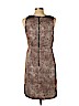 Ann Taylor LOFT 100% Polyester Brown Casual Dress Size 10 (petite) - photo 2