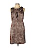 Ann Taylor LOFT 100% Polyester Brown Casual Dress Size 10 (petite) - photo 1
