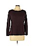 Ann Taylor LOFT Brown Long Sleeve Top Size L (petite) - photo 1