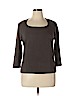 W by Worth Gray 3/4 Sleeve Top Size XL - photo 1