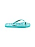 Justice Print Teal Flats Size 4 - 5 Youth - photo 1