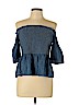 New Look 100% Cotton Blue 3/4 Sleeve Top Size 10 (petite) - photo 1