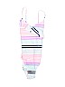 OshKosh B'gosh Stripes Pink One Piece Swimsuit Size 7 - photo 1