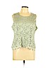 Henri Bendel Classics 100% Polyester Green Sleeveless Top Size 18 (petite) - photo 1