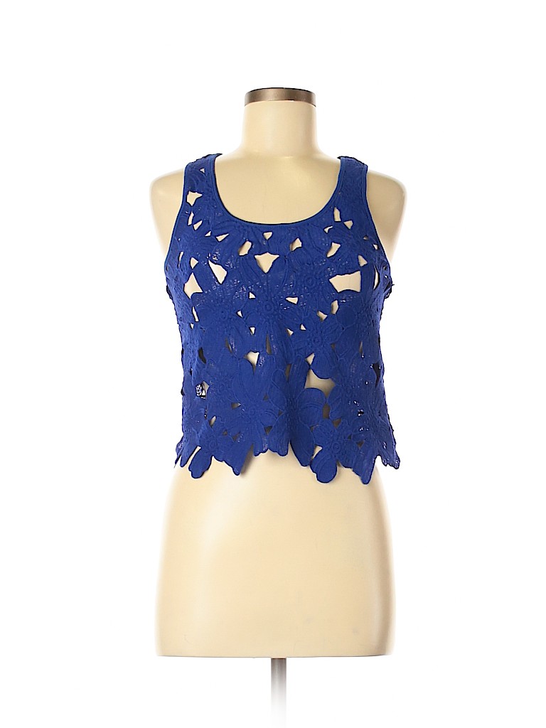 Charlotte Russe 100% Polyester Blue Sleeveless Blouse Size XS - 81% off ...
