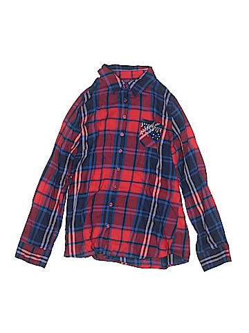 Justice Long Sleeve Button-Down Shirt (view 1)