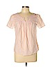 a.n.a. A New Approach 100% Cotton Pink Short Sleeve Blouse Size L (petite) - photo 1