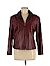 Peruzzi 100% Viscose Burgundy Leather Jacket Size 50 - photo 1