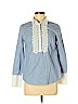 Banana Republic 100% Cotton Blue Long Sleeve Button-Down Shirt Size S (petite) - photo 1