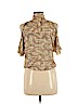Parker 100% Silk Gold Short Sleeve Silk Top Size XS - photo 2
