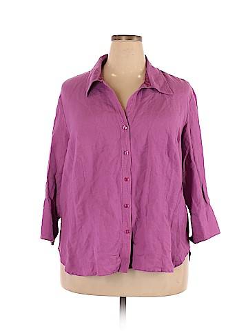 Lane Bryant 3/4 Sleeve Button-Down Shirt (view 1)