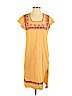 Zara 100% Cotton Yellow Casual Dress Size S - photo 1