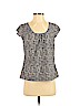 Ann Taylor LOFT 100% Polyester Gray Short Sleeve Blouse Size 4 (petite) - photo 1