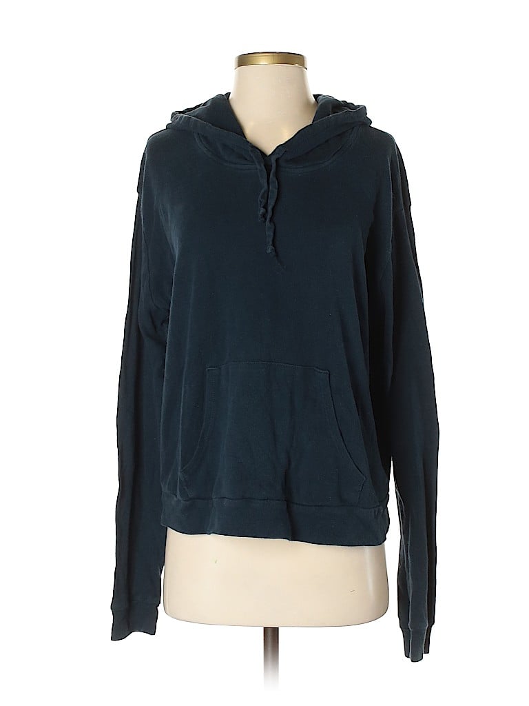 Brandy Melville 100% Cotton Solid Teal Blue Pullover Hoodie One Size ...