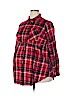 Isabel Maternity 100% Cotton Red Long Sleeve Blouse Size XXL - photo 1