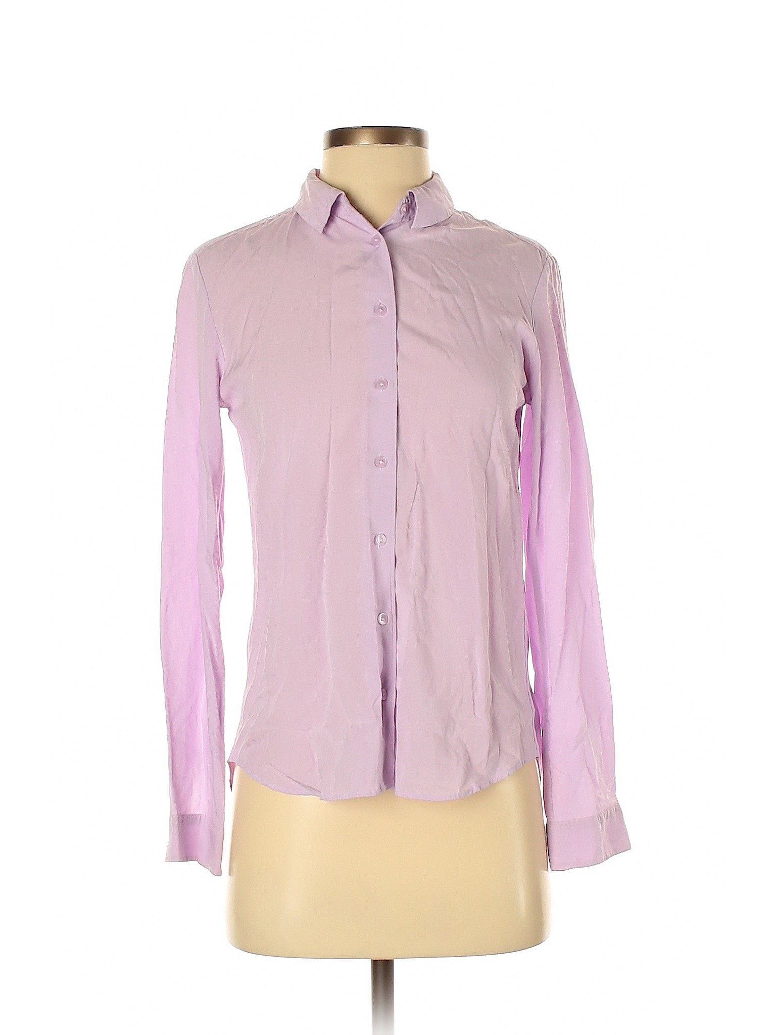 Uniqlo Women Purple Long Sleeve Button-Down Shirt XS | eBay