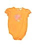 First Moments 100% Cotton Orange Short Sleeve Onesie 0-3 MO / 3 MO - photo 1