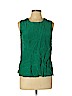 Trina Turk 100% Silk Green Sleeveless Silk Top Size L - photo 1