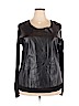 Ashley Stewart Black Faux Leather Top Size 18 - 20 Plus - photo 1