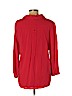 Intro 100% Rayon Red Long Sleeve Button-Down Shirt Size L (petite) - photo 2