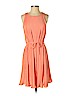 Ann Taylor 100% Polyester Orange Casual Dress Size XS (petite) - photo 1