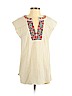 Madewell 100% Cotton Tan Short Sleeve Blouse Size XS - photo 1