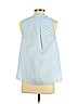 Saks Fifth Avenue Blue Sleeveless Button-Down Shirt Size S (petite) - photo 2