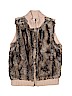 Willow Blossom Solid Tan Faux Fur Vest Size 10 - 12 - photo 1