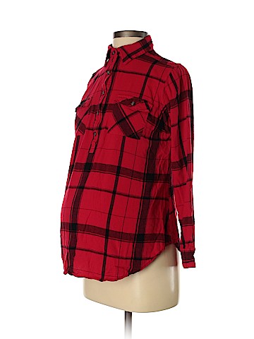 BeMaternity by Ingrid & Isabel Long Sleeve Blouse (view 1)