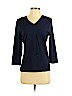 Faconnable Blue 3/4 Sleeve Top Size S - photo 1