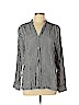 Zara 100% Cotton Black Long Sleeve Button-Down Shirt Size L - photo 1