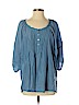 Ella Moss Blue 3/4 Sleeve Blouse Size S - photo 1