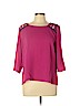 Skies Are Blue 100% Polyester Pink 3/4 Sleeve Blouse Size L (petite) - photo 1
