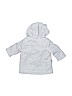 Baby Gap 100% Polyester Solid Gray Fleece Jacket Size 0-6 mo - photo 2