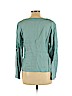 DressBarn 100% Linen Teal Long Sleeve Blouse Size 12 - photo 2