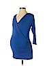 Envie de Fraises Blue 3/4 Sleeve Top Size 4 - 6 Maternity - photo 1