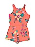 Old Navy 100% Cotton Floral Orange Romper Size 10 - 12 - photo 1