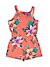 Old Navy 100% Cotton Floral Orange Romper Size 10 - 12 - photo 2