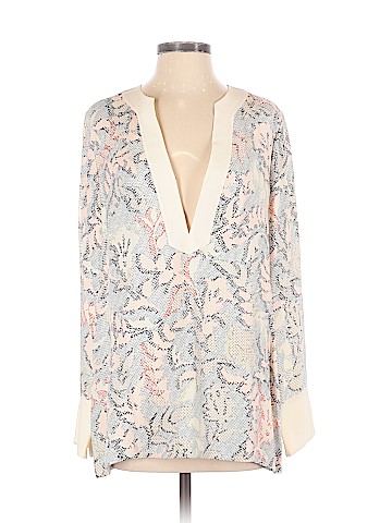 Tory Burch Long Sleeve Silk Top (view 1)