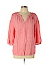 SONOMA life + style 100% Rayon Pink 3/4 Sleeve Blouse Size L - photo 1