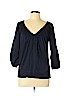 Diane von Furstenberg Blue 3/4 Sleeve Blouse Size 10 - photo 1