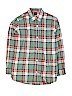 Gap Kids 100% Cotton Checkered-gingham Green Long Sleeve Button-Down Shirt Size 14 - 16 - photo 1