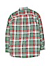 Gap Kids 100% Cotton Checkered-gingham Green Long Sleeve Button-Down Shirt Size 14 - 16 - photo 2