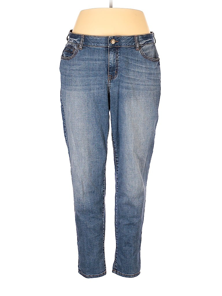 Venezia Outlet Solid Blue Jeans Size 16 - 58% off | thredUP