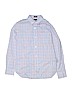 Crewcuts 100% Cotton Checkered-gingham Blue Long Sleeve Button-Down Shirt Size 12 - photo 1