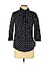Karen Scott 100% Cotton Blue 3/4 Sleeve Button-Down Shirt Size S (petite) - photo 1
