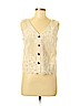 Zara 100% Polyester Tan Sleeveless Blouse Size M - photo 1