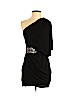 Yigal Azrouël New York 100% Rayon Black Casual Dress Size Med (2) - photo 1