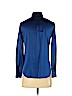 Ann Taylor Blue Long Sleeve Silk Top Size XXS (petite) - photo 2